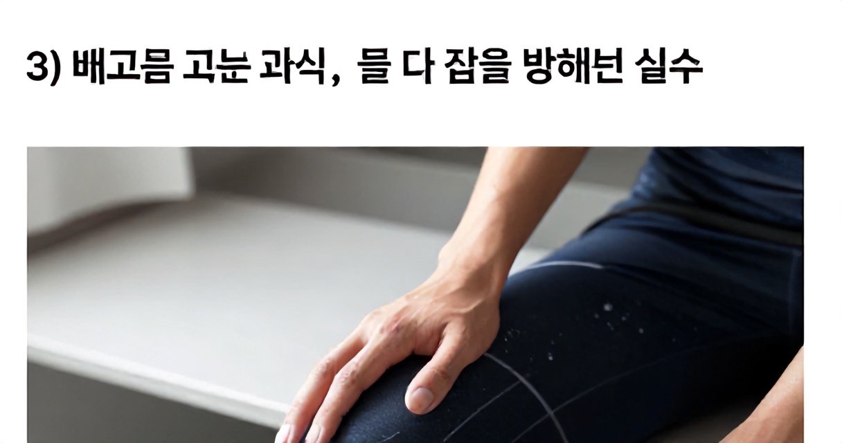 3) 배고픔 또는 과식, 둘 다 잠을 방해하는 실수